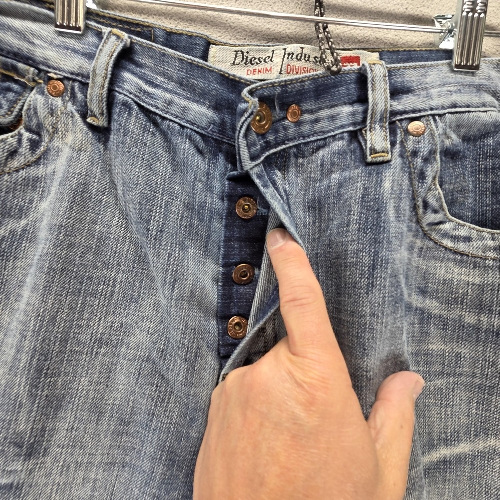 Diesel Jeans Mens Blue Kulter Regular Straight Button Fly Italy 00727 Fits 32x32 - Picture 13 of 16